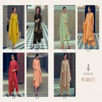 VARSHA FASHION SCARLET TUSSAR SILK WITH EMBROIDERY EXCLUSIVE DESIGN PRINT SALWAR SUITS