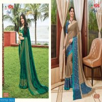 VIPUL LAUNCH STYLE GEORGETTE AND BRASSO MULTI FABRIC SAREE ONLINE SHOPPING