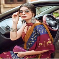 VIPUL LAUNCH STYLE GEORGETTE AND BRASSO MULTI FABRIC SAREE ONLINE SHOPPING