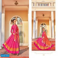 VIRASAT SPARSH EXCLUSIVE DESIGNER LONG GOWN STYLE JACQUARD WEDDING AND PARTY WEAR READYMADE SUITS