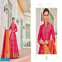 VIRASAT SPARSH EXCLUSIVE DESIGNER LONG GOWN STYLE JACQUARD WEDDING AND PARTY WEAR READYMADE SUITS