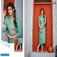 Vardan Jhumka Vol-1 Wholesale Reyon Fabrics With Embroidery Work Kurti With Pant