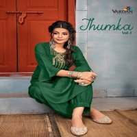 Vardan Jhumka Vol-1 Wholesale Reyon Fabrics With Embroidery Work Kurti With Pant
