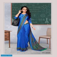 Veer Vision Modern Uniform Vol-3 Wholesale Uniform Saree Catalog