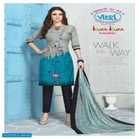 Vivel Kum Kum Cotton Printed Dress Material Wholesale Rate