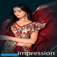 Vranda Fashion Impression Wholesale Vichitra Silk Saree