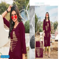 Woman Junction Red Rose Wholesale 3 quarter Sleeves Kurtis