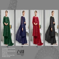 ZAURA HASSAN LAUNCHING ZARIF VOL 1 GEORGETTE EMBROIDERED SEMI STICH PAKISTANI SUIT