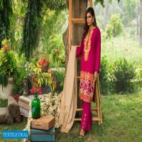 ZS Linen Embroidered Branded Pakistani Salwar Suits