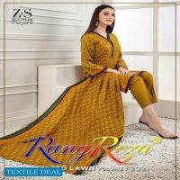 ZS Rang Reza Lawn vol-1 2021 Wholesale Pakistani Dress