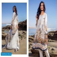 ZS Ravishing lawn embroidered suits with chiffon dupatta