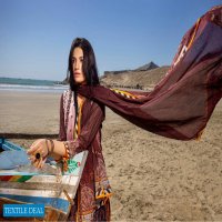 ZS Ravishing lawn embroidered suits with chiffon dupatta