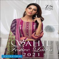 ZS Sahil Festive Lawn 2021 Wholesale Original Pakistani Dress