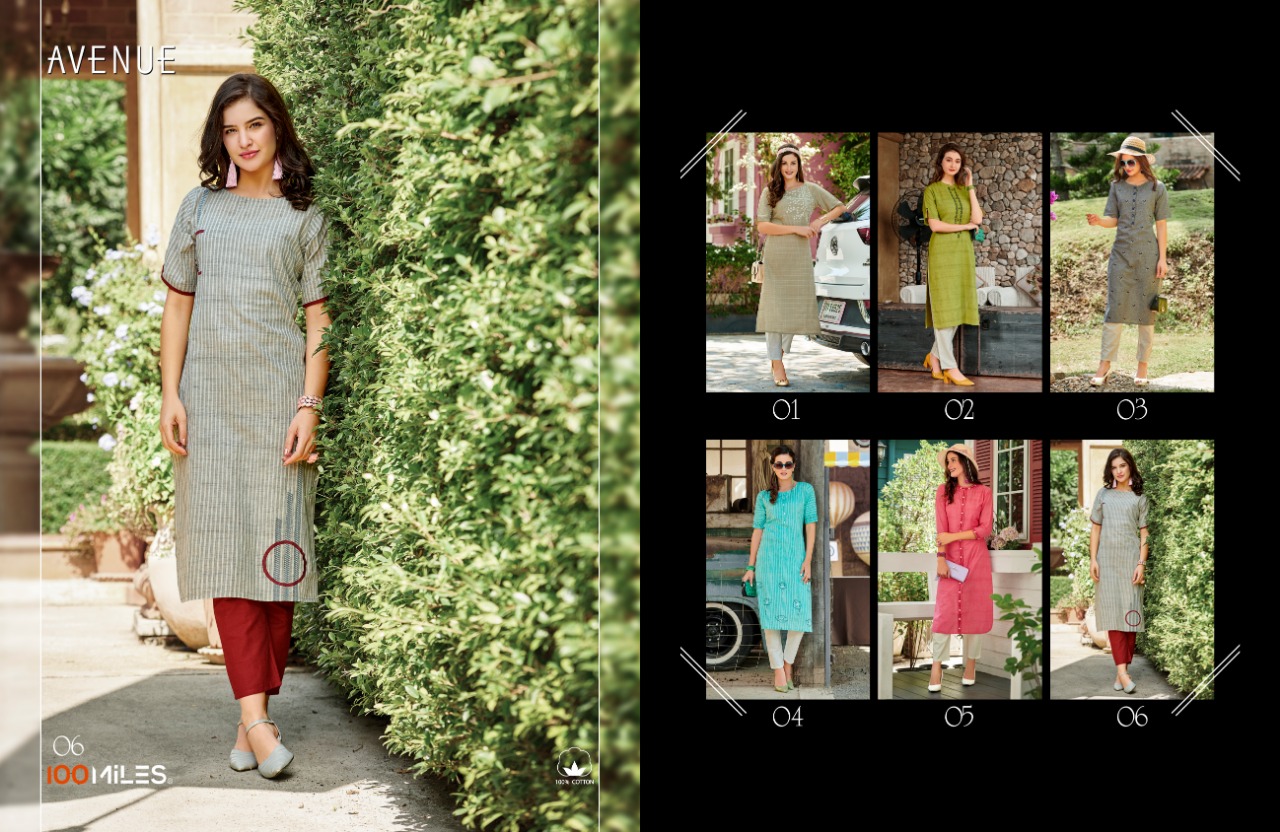 100 MILES LAUNCH AVENUE COTTON CHARMING LOOK KURTI AT BEST RATE