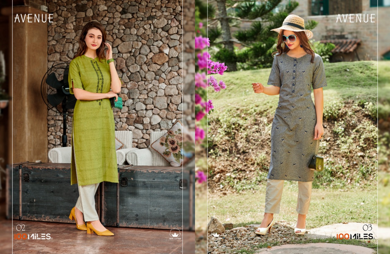 100 MILES LAUNCH AVENUE COTTON CHARMING LOOK KURTI AT BEST RATE