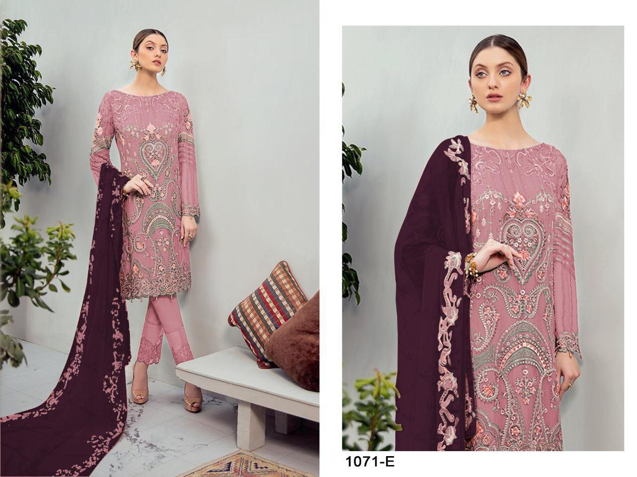 1071 SERIES VOL 16 BY ALKARAM HEAVY GEORGETTE EMBROIDERY WORK DRESS MATERIALS