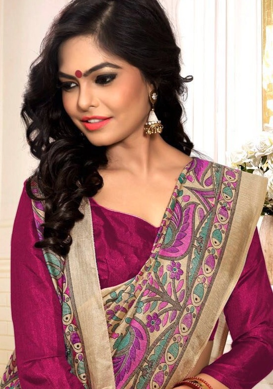 apple madhu bani Wholesale khadi silk printed Saree