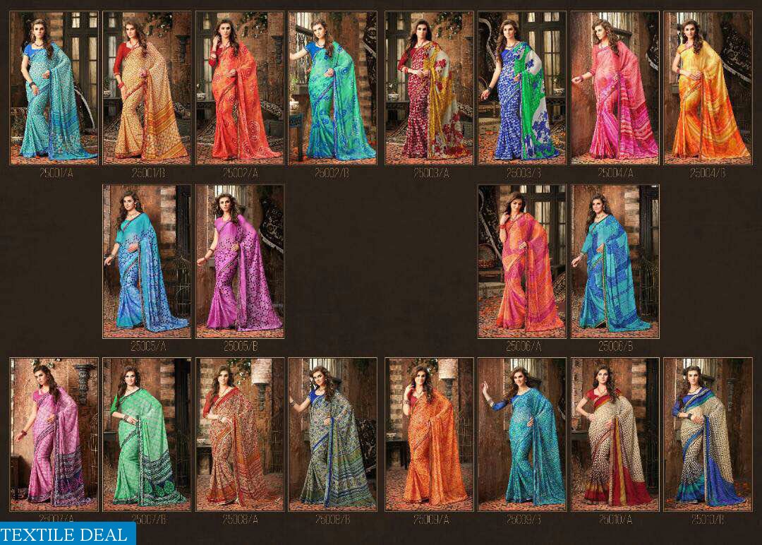 Ruchi chiffon mania vol-5 Wholesale chiffon Saree collection