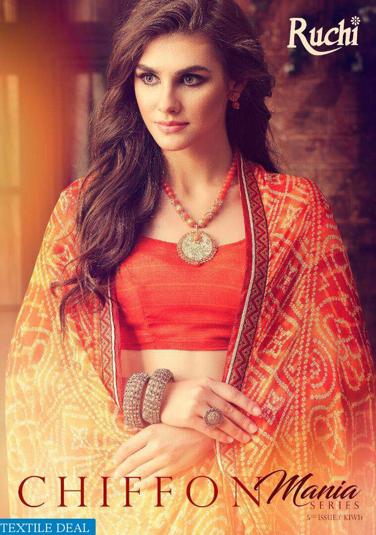 Ruchi chiffon mania vol-5 Wholesale chiffon Saree collection