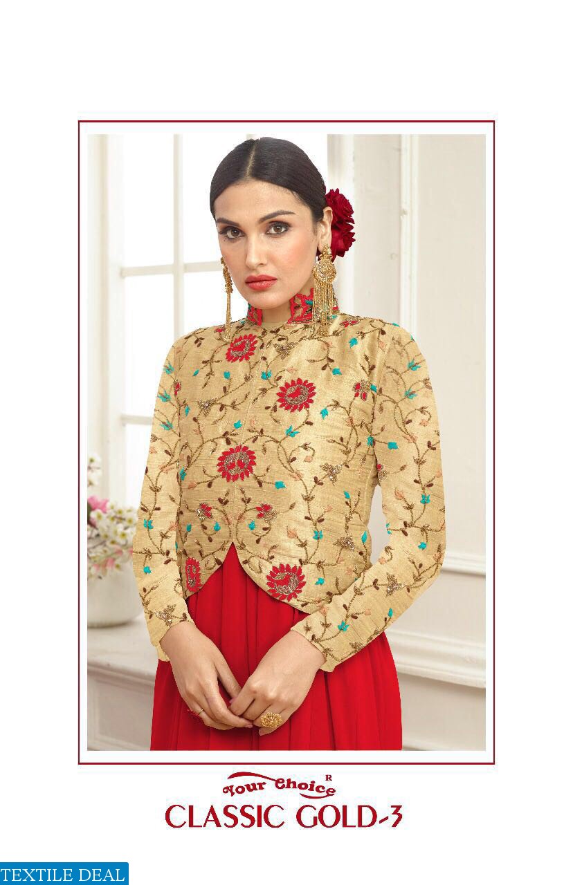 your choice classic Gold vol-3 Wholesale Fancy Suits With new pattern Salwar Suits