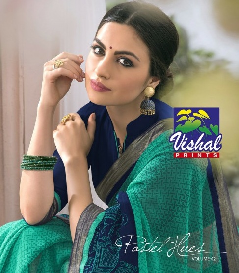 Vishal pastel Hues vol-2 Wholesale Casual Saree Exporter