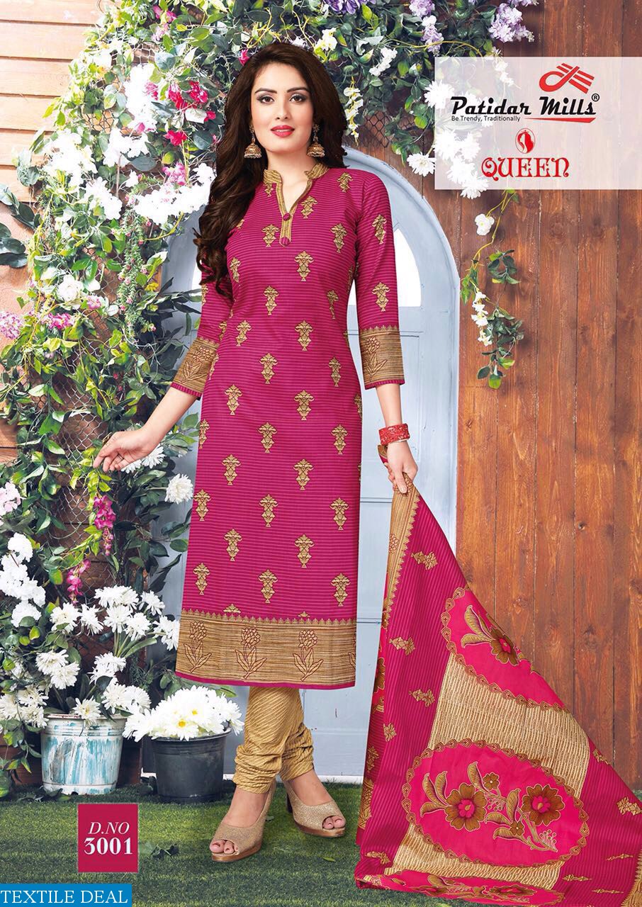 patidar queen vol-3 Wholesale cotton printed Dress material