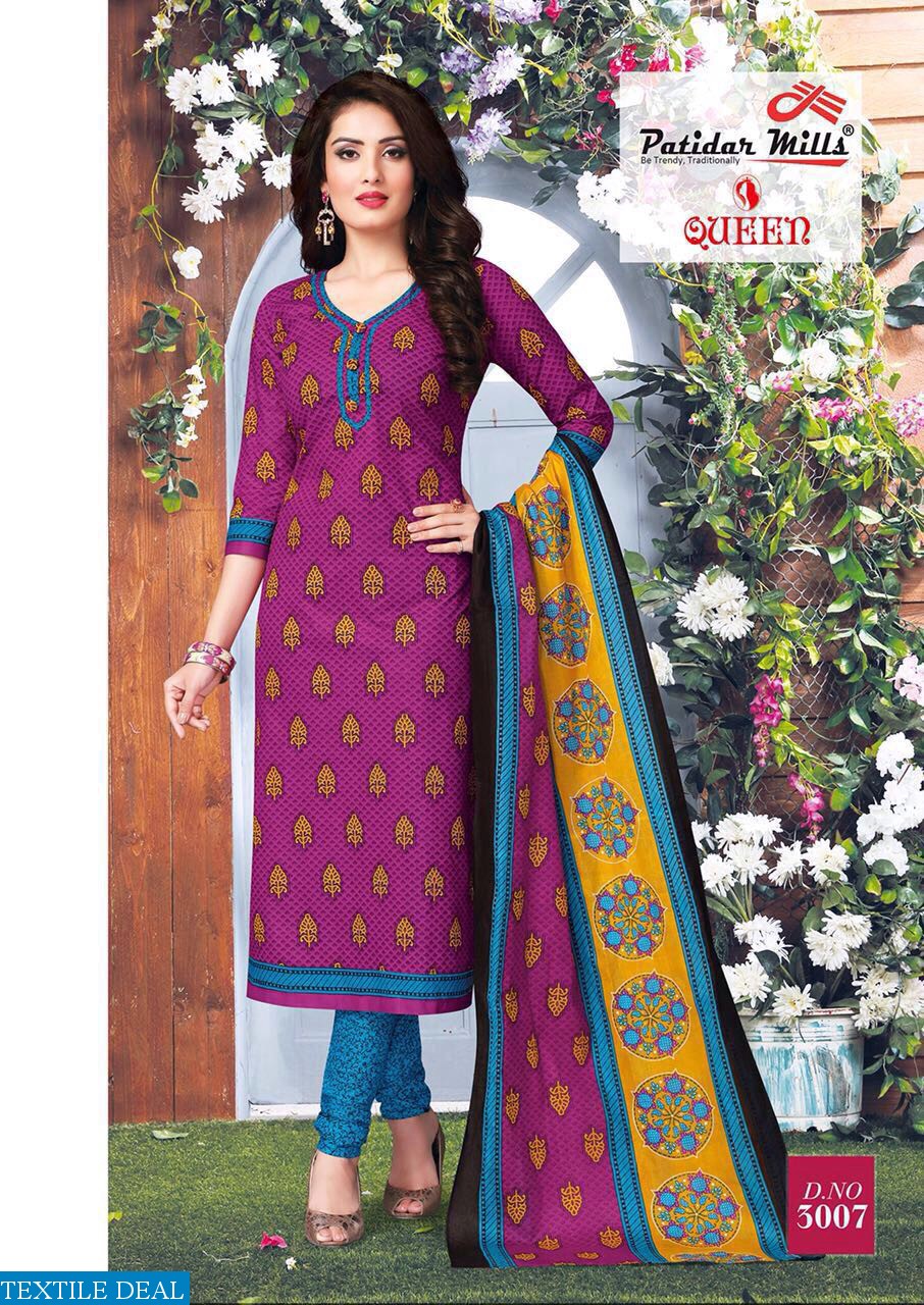 patidar queen vol-3 Wholesale cotton printed Dress material