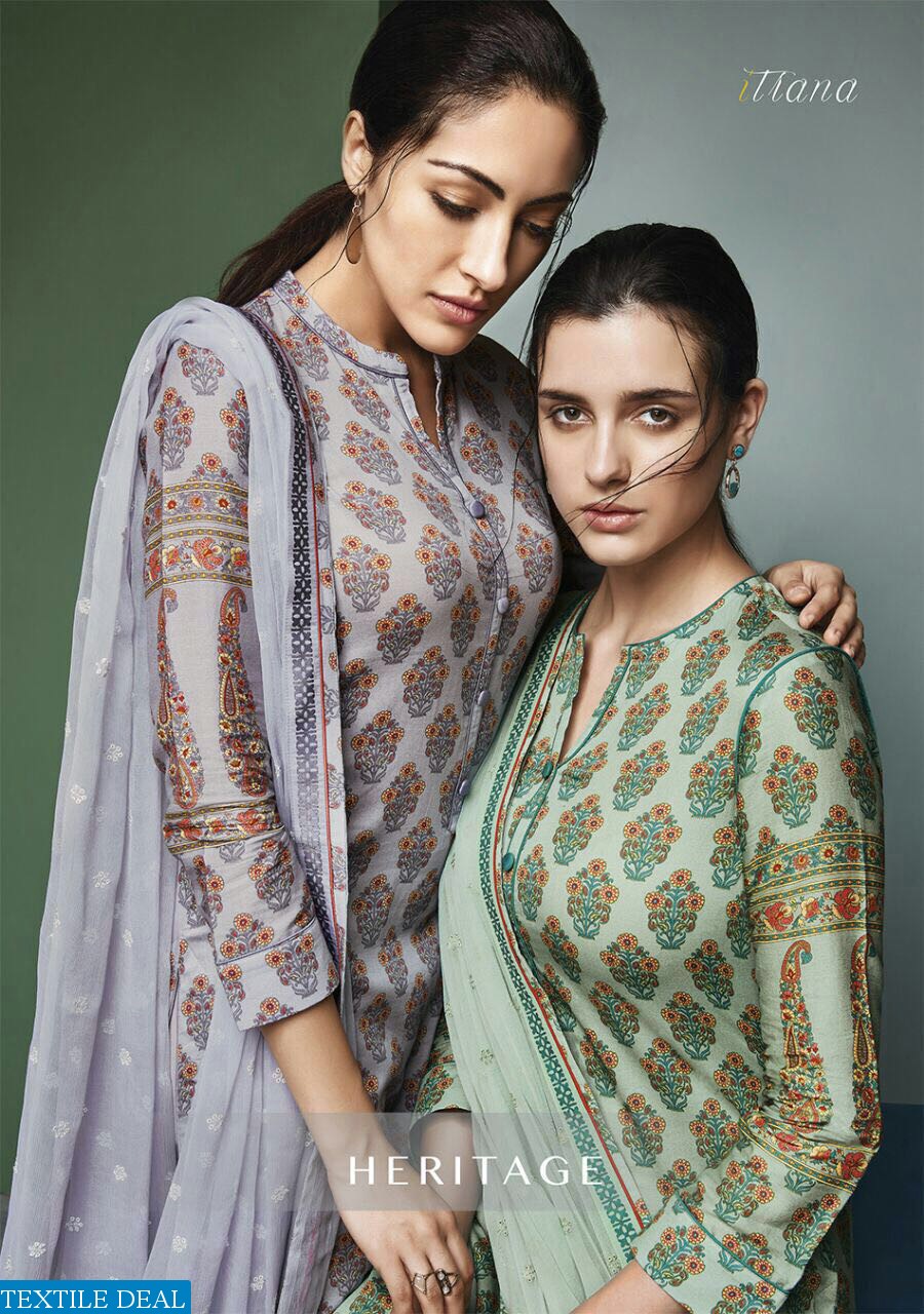 itrana heritage Wholesale cotton Satin Salwar suits