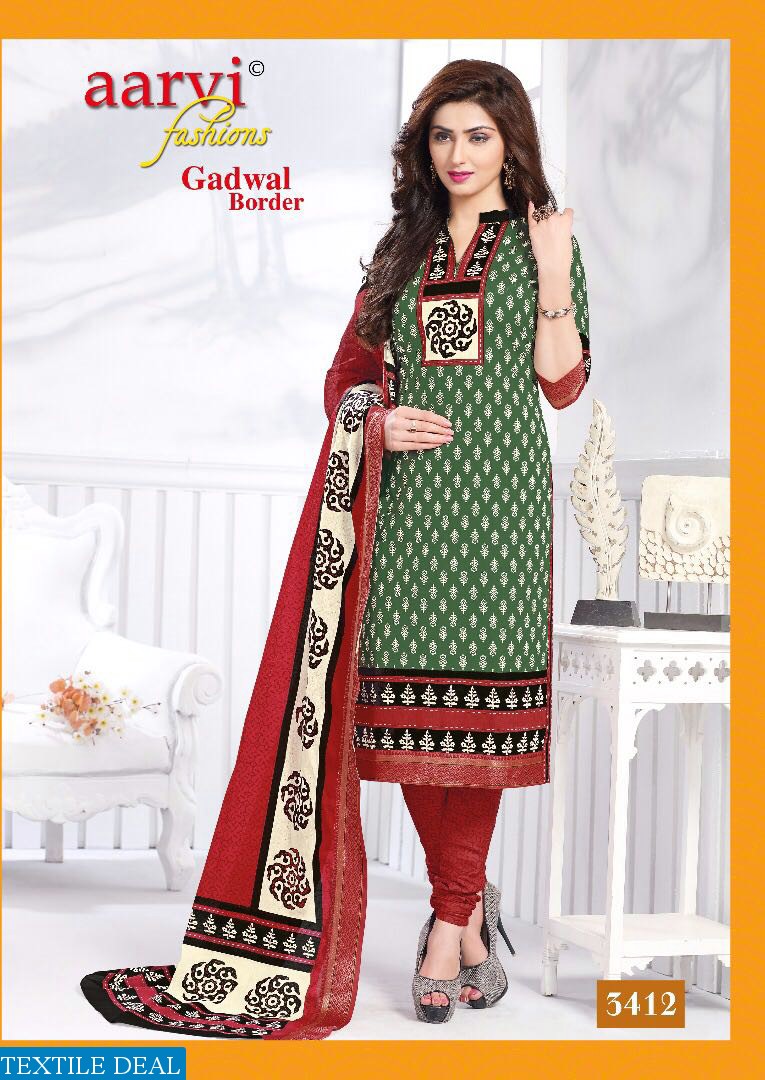 aarvi gadwal border Wholesale cotton print material
