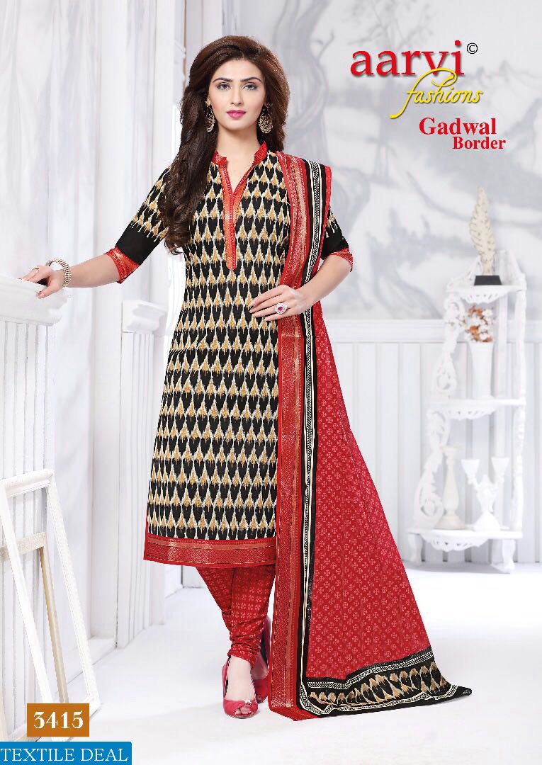 aarvi gadwal border Wholesale cotton print material