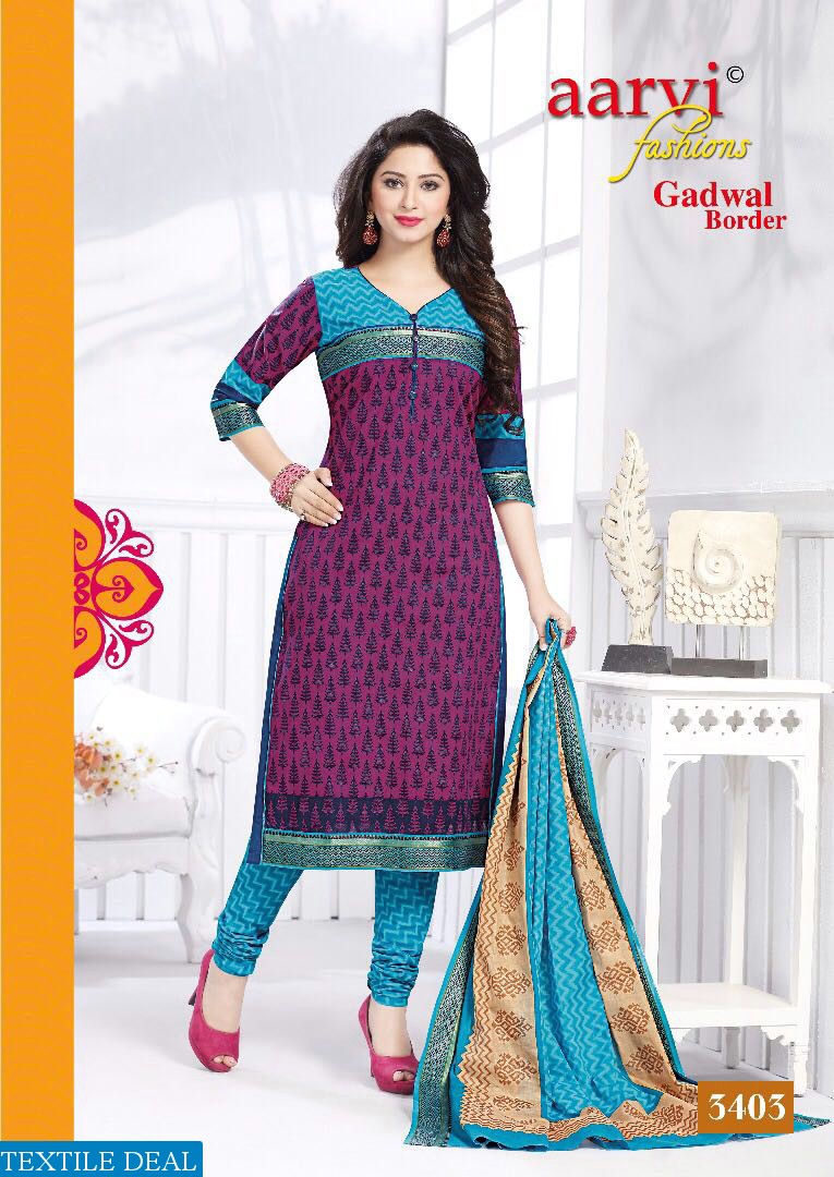 aarvi gadwal border Wholesale cotton print material