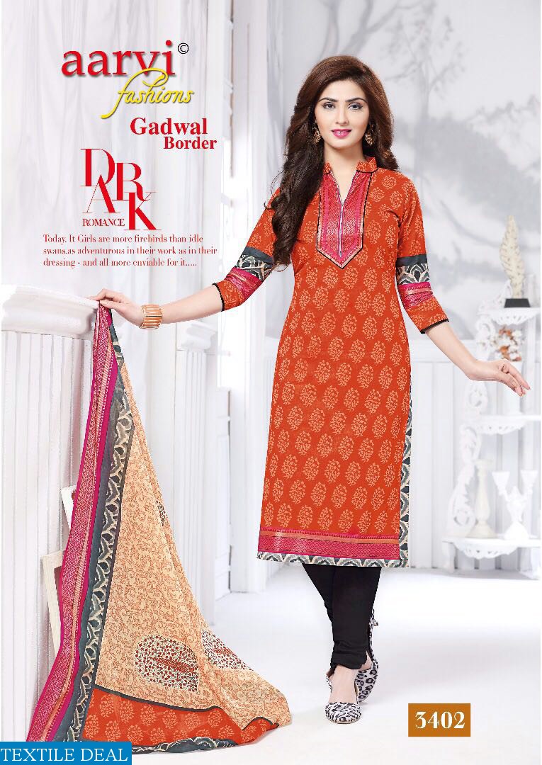 aarvi gadwal border Wholesale cotton print material