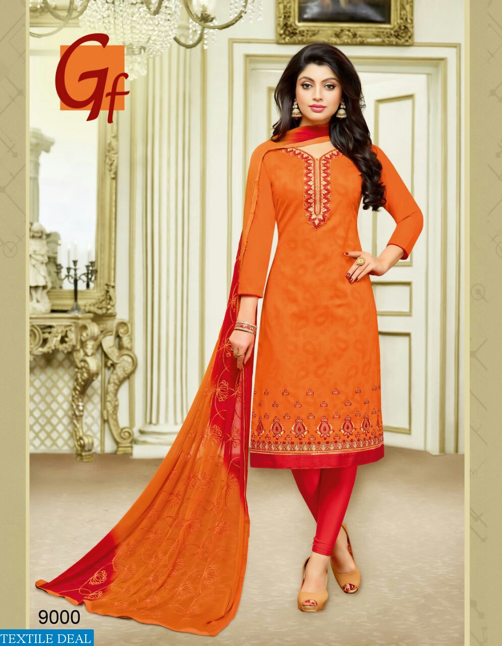 open lace back dress 100% Silk Satin fabric 44" wide ORANGE 150 gms [40 momme]  Puresilks.us