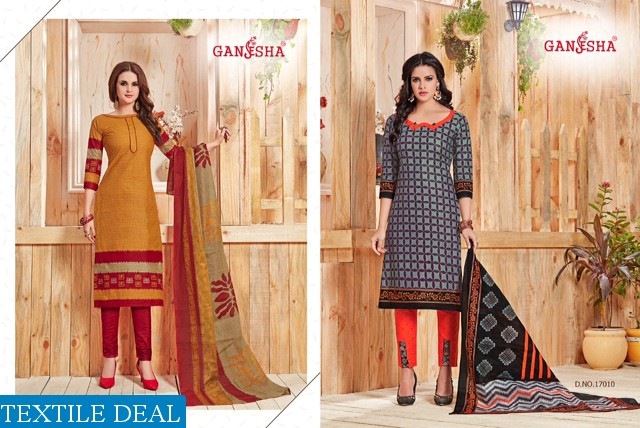 ganesha print vol-17 Wholesale cotton print Dress material