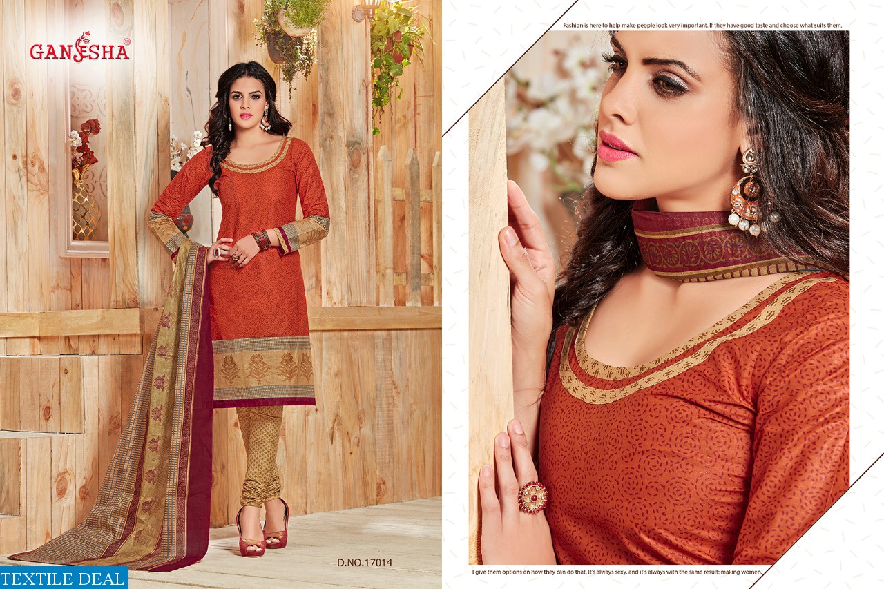 ganesha print vol-17 Wholesale cotton print Dress material