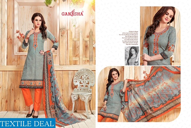 ganesha print vol-17 Wholesale cotton print Dress material