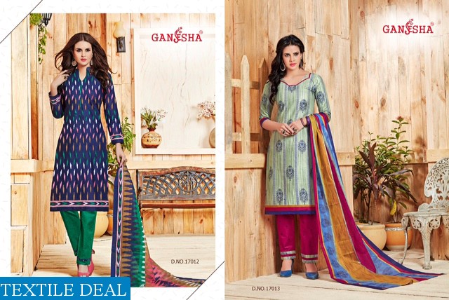 ganesha print vol-17 Wholesale cotton print Dress material