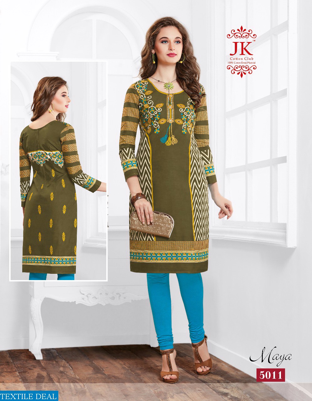 jk maya vol-5 kurti material Wholesaler Fabrics
