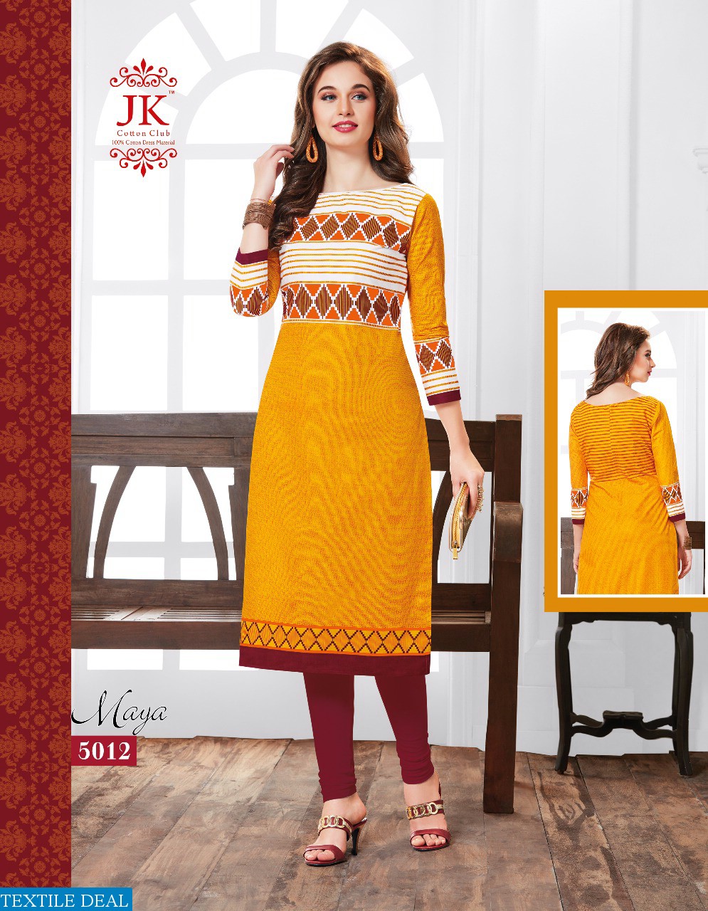 jk maya vol-5 kurti material Wholesaler Fabrics