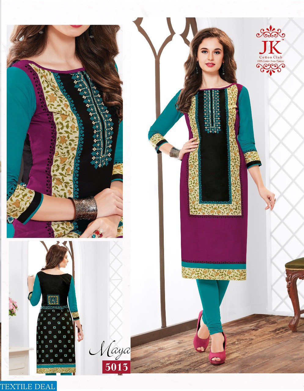 jk maya vol-5 kurti material Wholesaler Fabrics