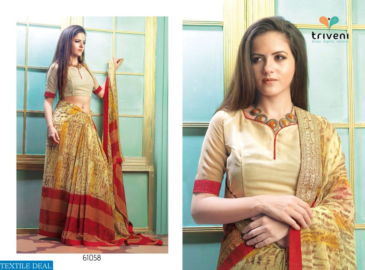 Triveni Elvira vol-5 Wholesale Casual indian Saree