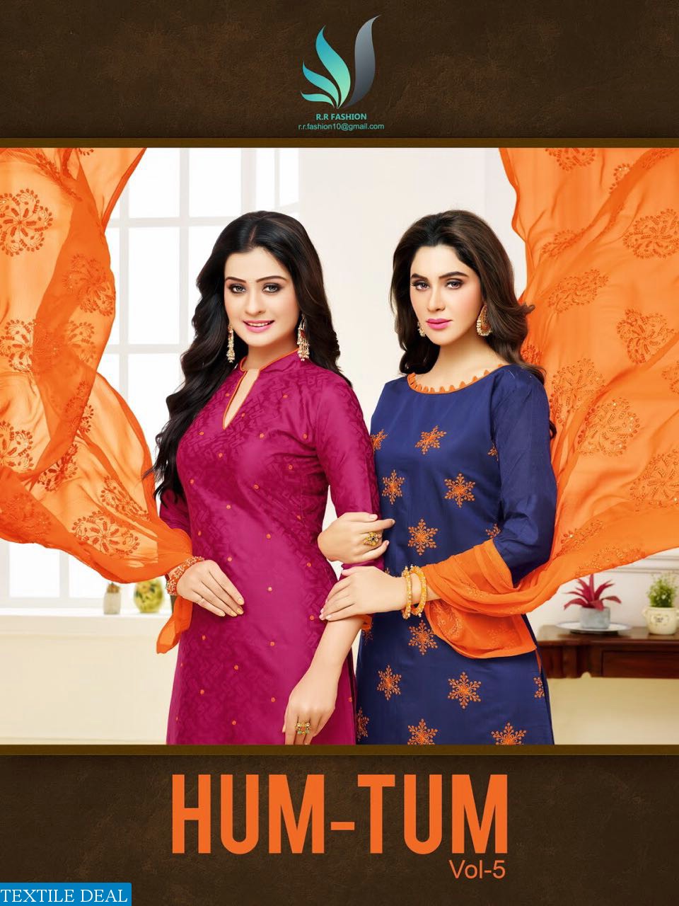 Hum tum vol-5 by RR wholesale 2 top dress material