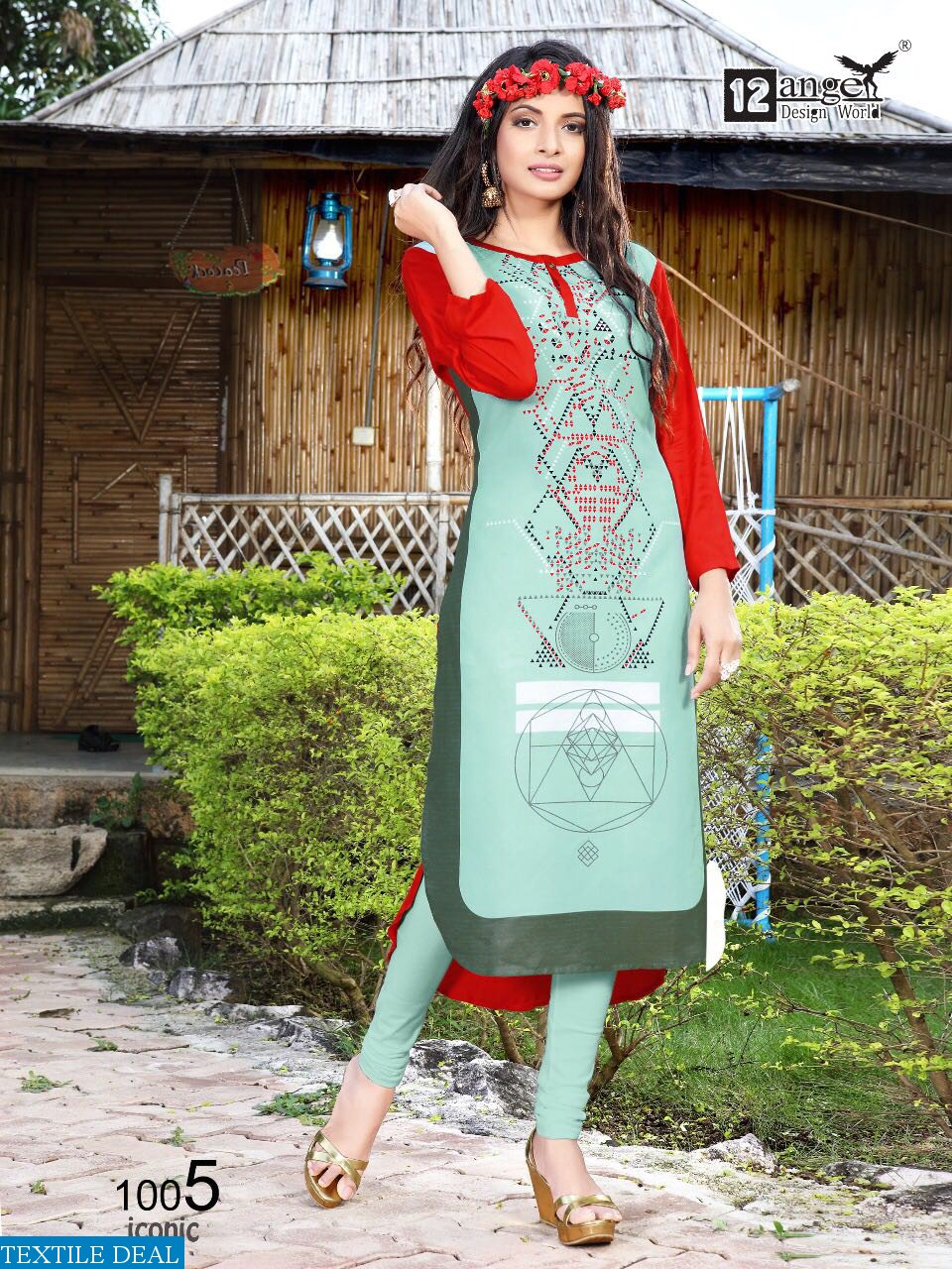 12 angel iconic Wholesale ready made long kurtis