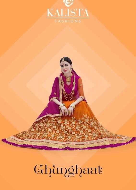 Kalista Ghunghaat Wholesale Casual Ethnic lehenga choli