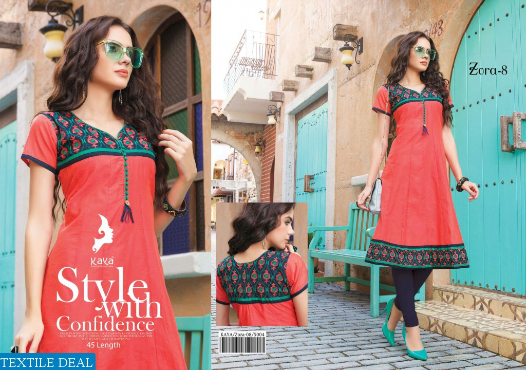 kaya zora vol-8 Wholesale ready made anarkali kurtis