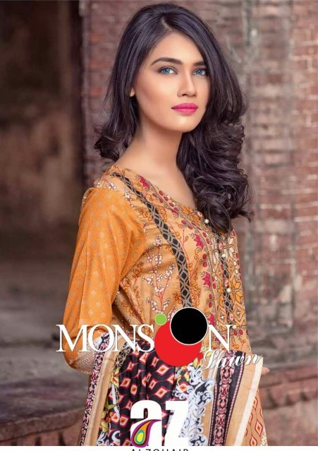 Al zohaib monsoon printed lawn With lawn dupatta vol-1 Wholesale pakistani Dress material