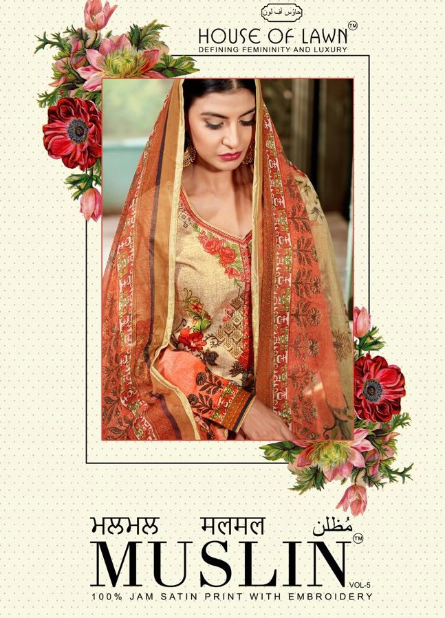 house of lawn muslin vol-5 Wholesale Ethnic dress material