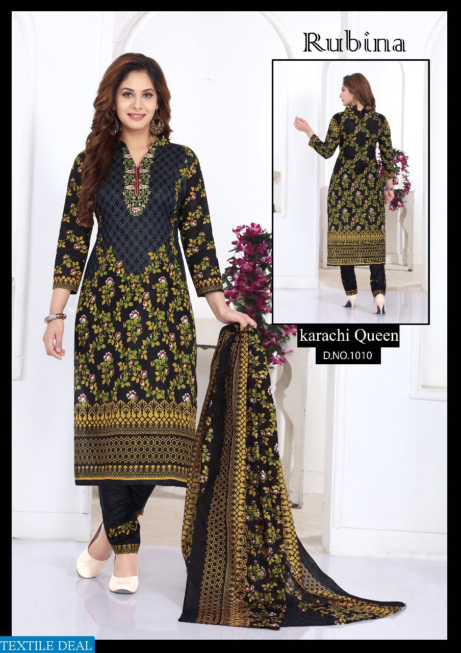 Rubina karachi queen Wholesale printed Dress material