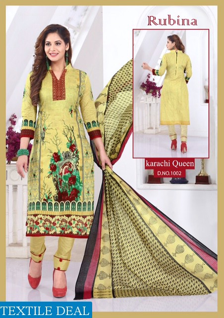 Rubina karachi queen Wholesale printed Dress material