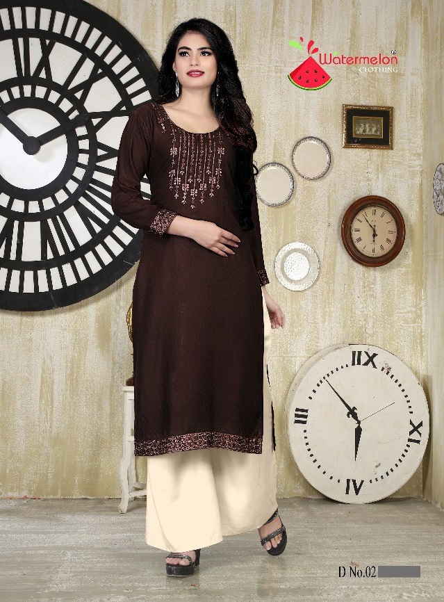 Watermelon gatagat Wholesale ready made long kurtis